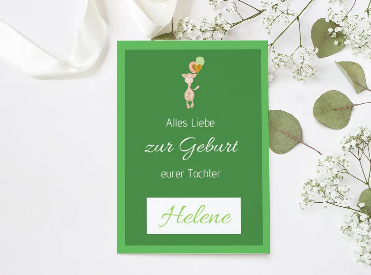 Glückwunschkarte Geburt, Baby - Willkommen auf der Welt