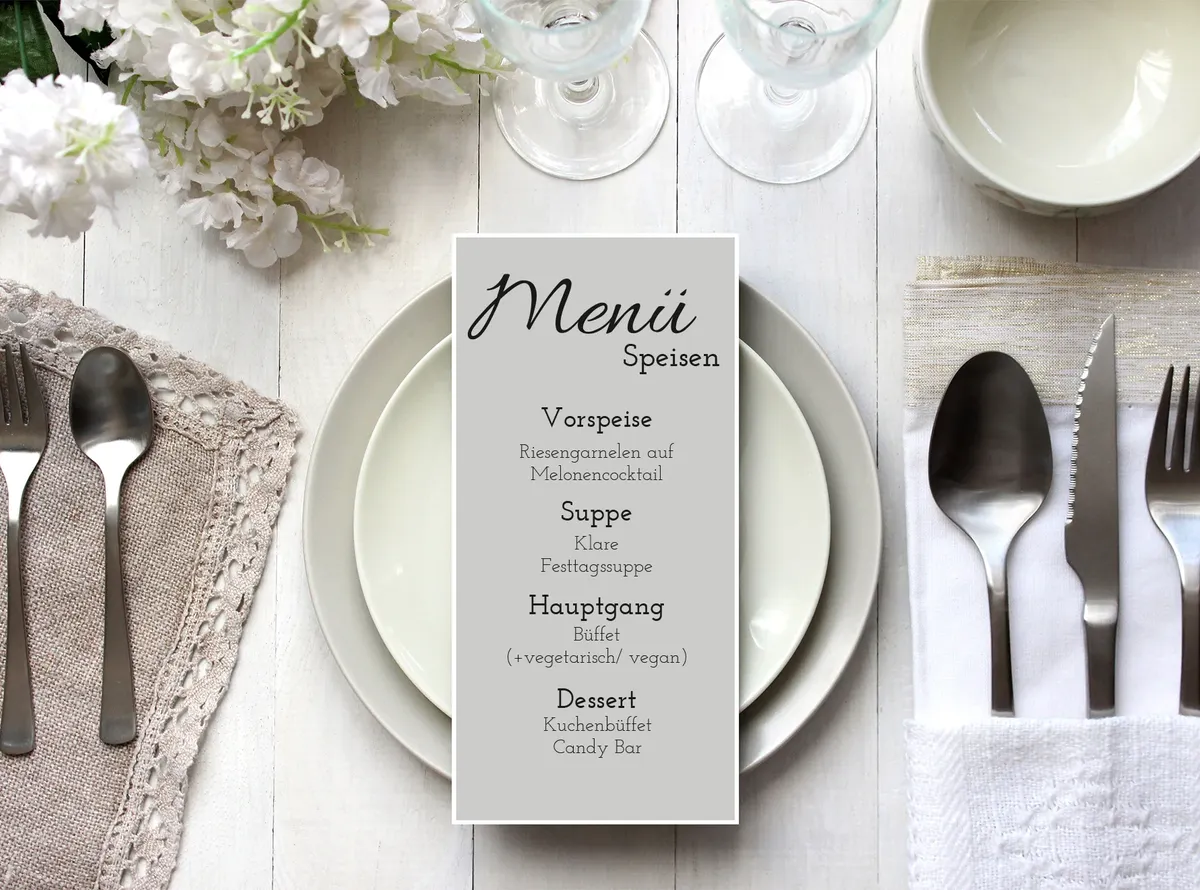 Menükarten für die Hochzeit selbst gestalten