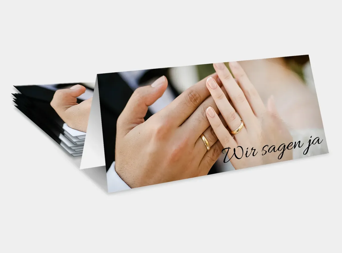 Hochzeitskarten, Tischkarten Set, Klappkarten